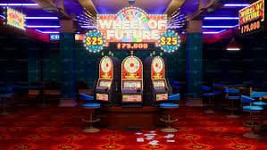 Antarmuka permainan Mega Wheel di aplikasi pisang 777 dengan roda dan segmen hadiah